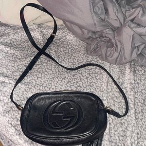 Black Gucci disco bag